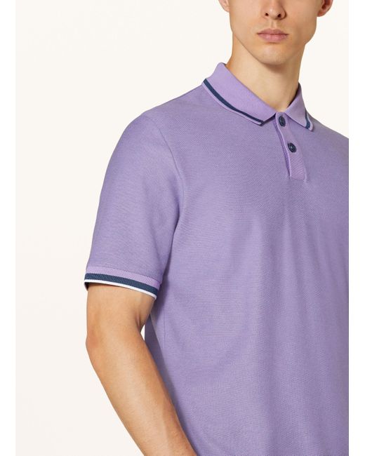 maerz muenchen Piqué-Poloshirt in Purple für Herren