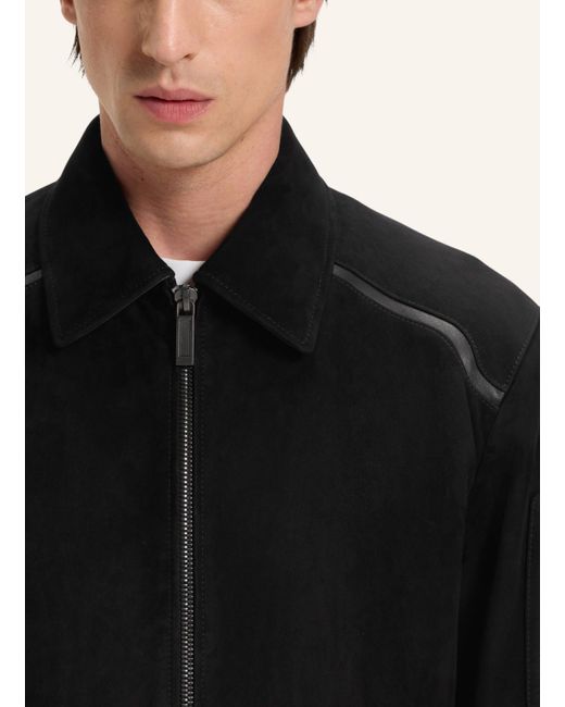 Boss Lederjacke L-ACE_AM Regular Fit in Black für Herren