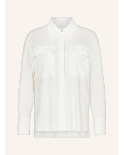 Marc Cain White Hemdbluse mit Leinen