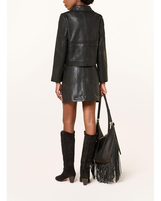 Ba&sh Black Lederjacke BORFEO