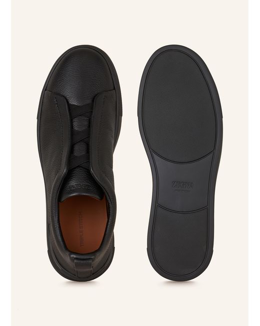 Zegna Slip-on-Sneaker TRIPLE STITCHTM in Black für Herren