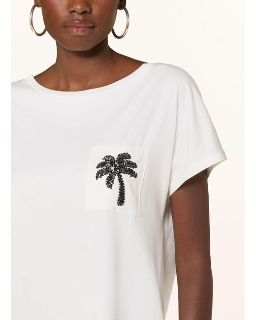 Miss Lagotte Natural T-Shirt mit Schmucksteinen
