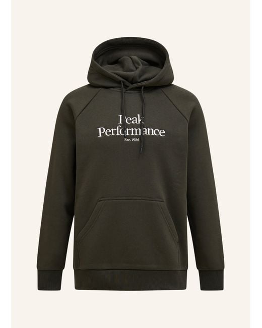Peak Performance Kapuzensweatshirt in Green für Herren