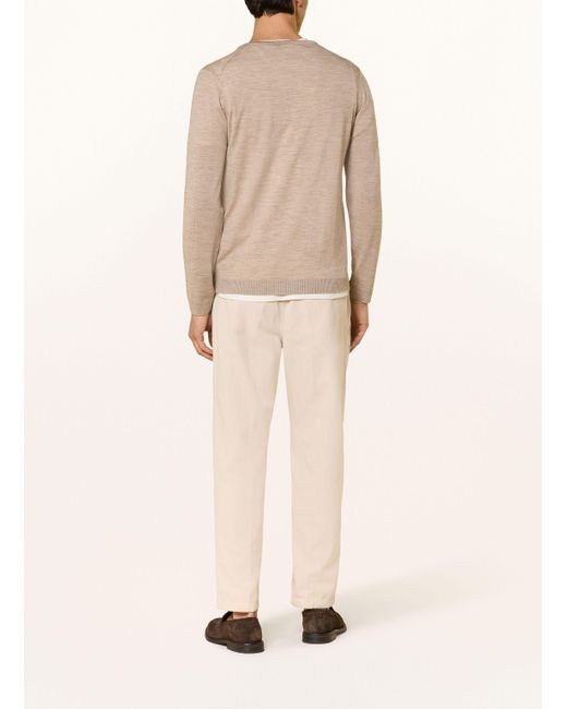 Maerz Pullover aus Merinowolle in Natural für Herren