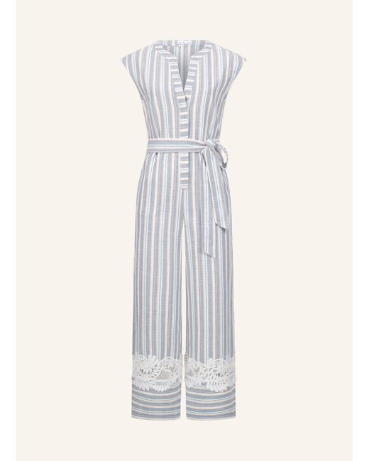 CLAIRE LUISE White Gestreifter Jumpsuit