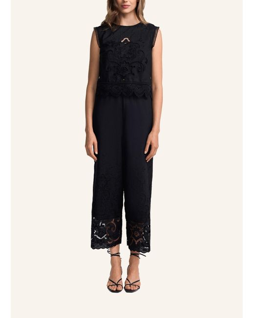 CLAIRE LUISE Black Spitzentop