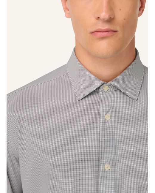 Boggi Jerseyhemd Slim Fit in Gray für Herren