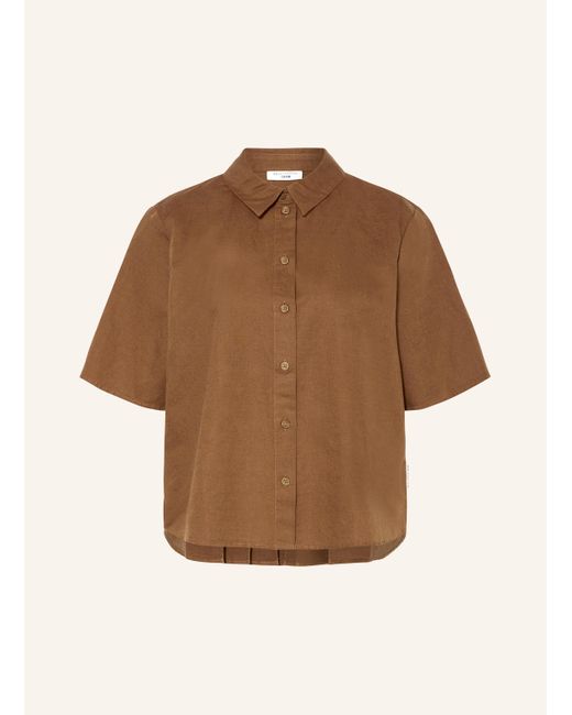Marc O' Polo Brown Hemdbluse mit Leinen
