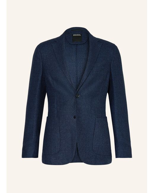 Zegna Sakko Extra Slim Fit mit Leinen in Blue für Herren