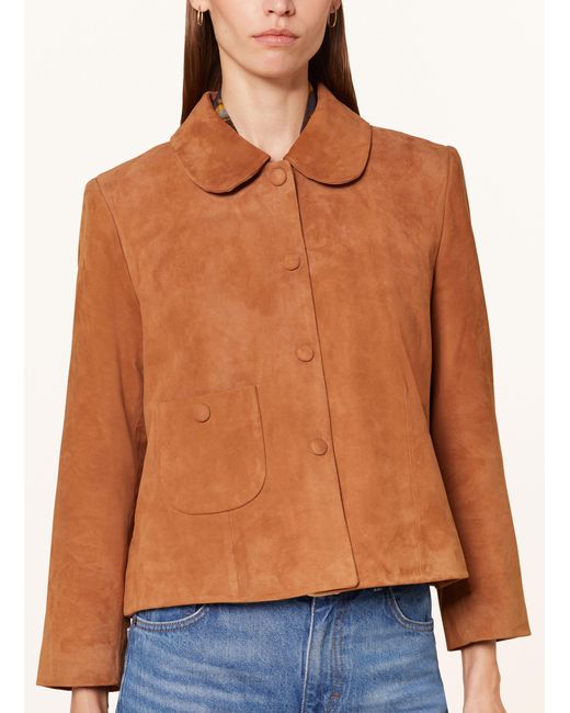 Ba&sh Brown Lederjacke MILAS