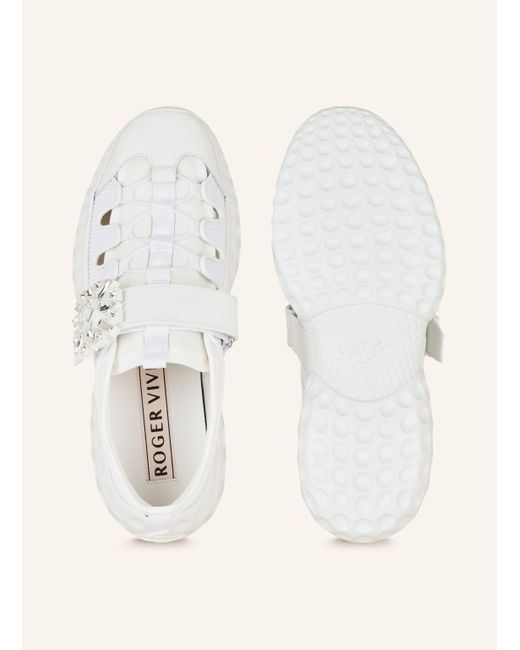 Roger Vivier Natural Sneaker VIV' RUN mit Schmucksteinen