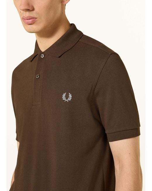 Fred Perry Piqué-Poloshirt Regular Fit in Brown für Herren