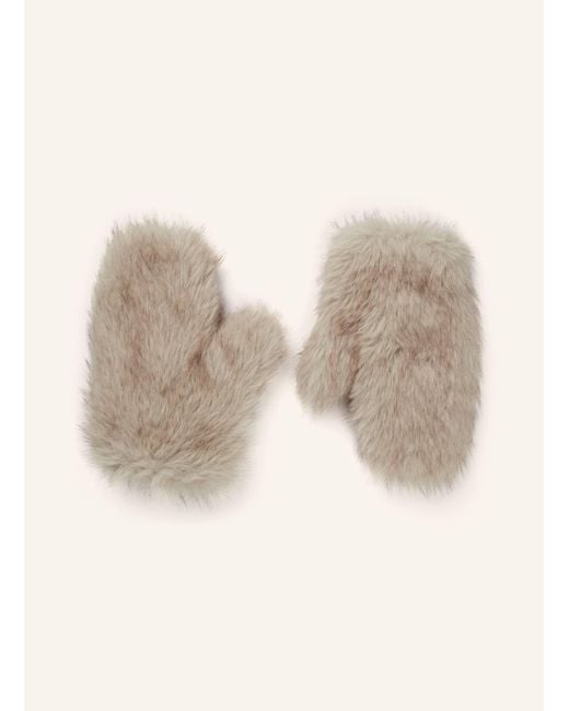 Marc Cain Natural Handschuhe aus Kunstpelz