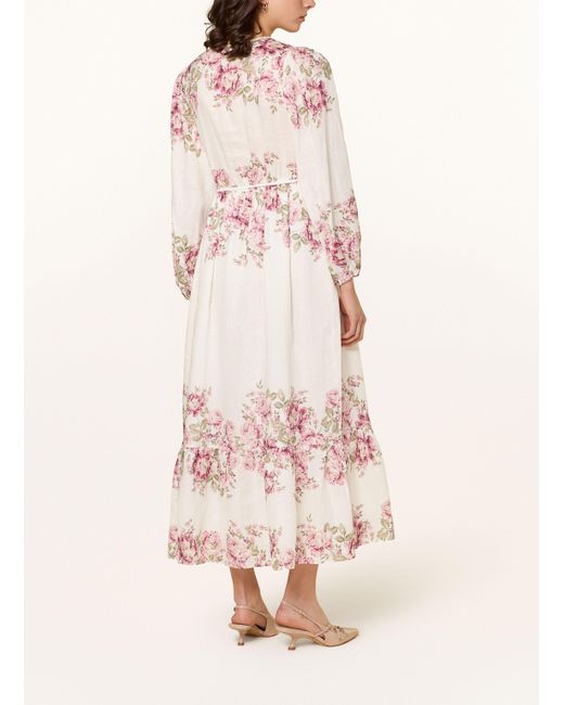 Mrs & HUGS Pink Leinenkleid