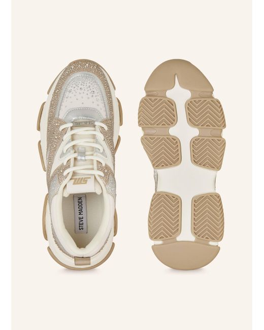 Steve Madden Natural Sneaker PRIVY mit Schmucksteinen