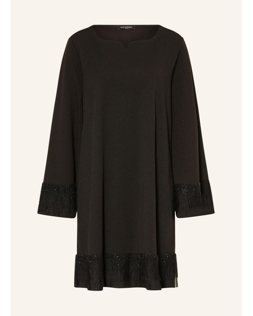Ana Alcazar Black Cocktailkleid mit Schmucksteinen