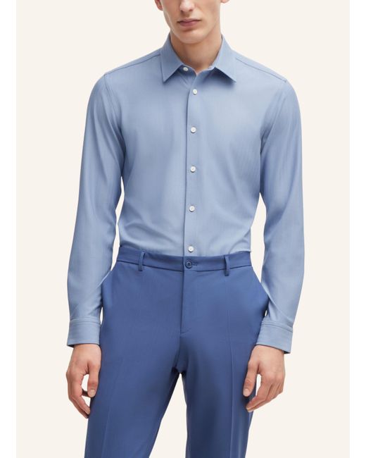 Boss Casual Hemd P-ROAN-KENT-C1-233 Slim Fit in Blue für Herren