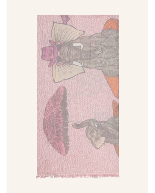 Hemisphere Pink Cashmere-Schal KELEPHANT