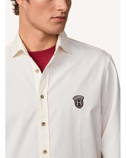 Hackett Freizeithemd HERITAGE TWILL in Natural für Herren