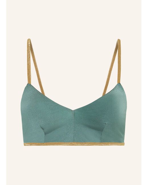 MYMARINI Green Bralette-Bikini-Top CLASSIC SHINE zum Wenden mit UV-Schutz 50+