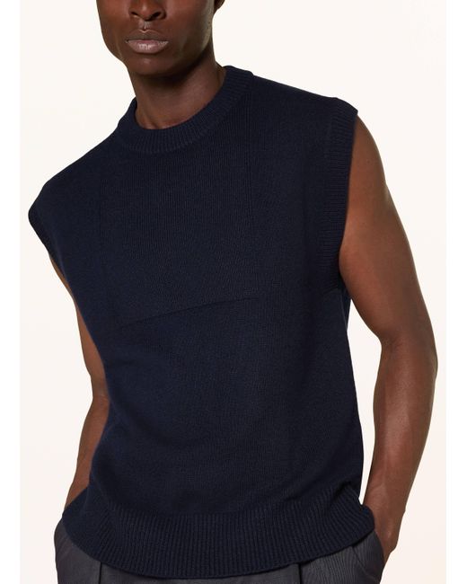 Lisa Yang Cashmere-Pullunder DENNIS in Blue für Herren