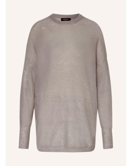 Fabiana Filippi Gray Pullover mit Pailletten