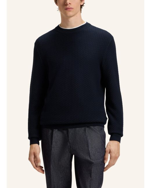 Boss Pullover H-IMBERTO Regular Fit in Blue für Herren