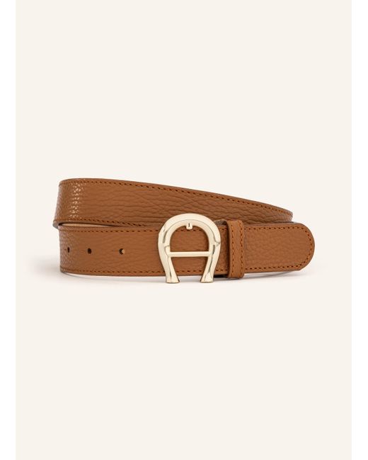 Aigner Brown Ledergürtel LOGO