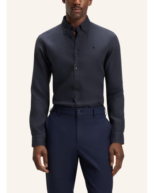 Boss Casual Hemd H-ROAN-BD-E-C1-253 Slim Fit in Blue für Herren