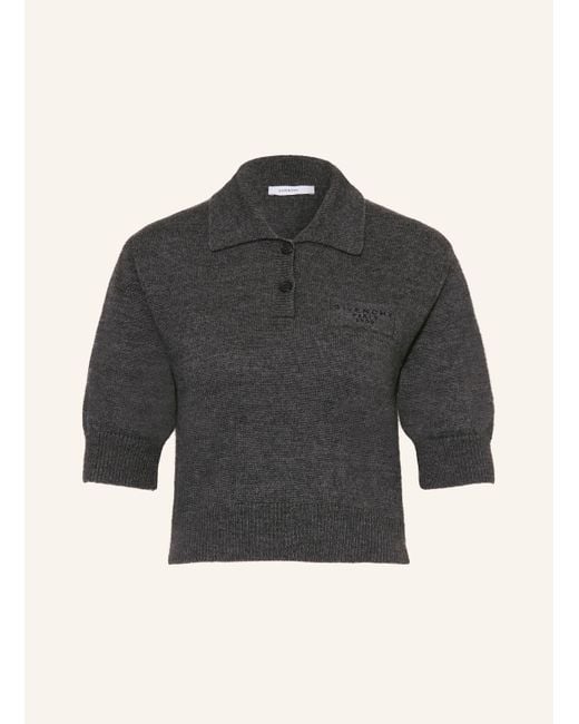 Givenchy Gray Strick-Poloshirt