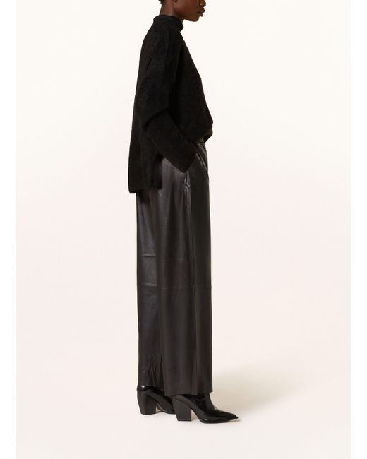 AllSaints Black Lederhose ASPEN
