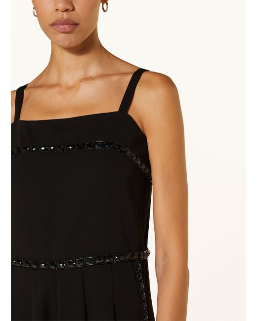 Max Mara Black Jumpsuit AGILA mit Schmucksteinen