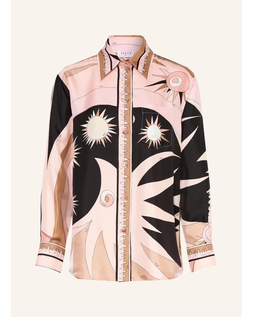 Emilio Pucci Pink Hemdbluse CAMICIA aus Seide
