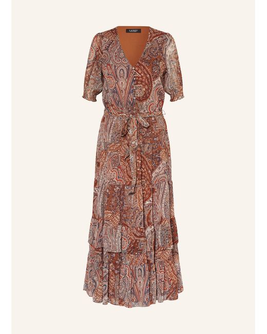 Ralph Lauren Multicolor Kleid mit Rüschen und Volants