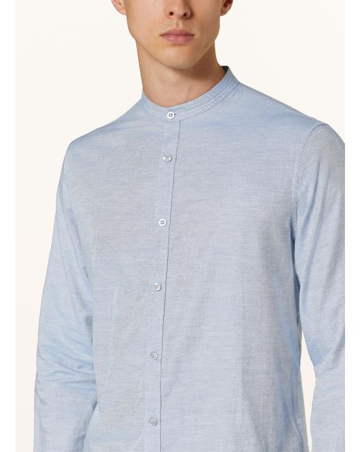 NOWADAYS Hemd Regular Fit mit Stehkragen in Blue für Herren