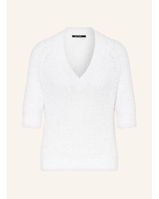 MARC AUREL White Pullover mit 3/4-Arm