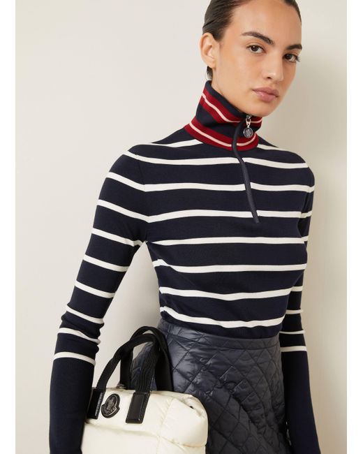 Moncler Blue Rollkragenpullover