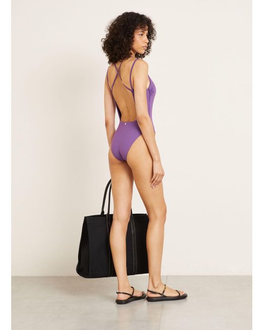 Max Mara Purple Badeanzug CLAUDIA