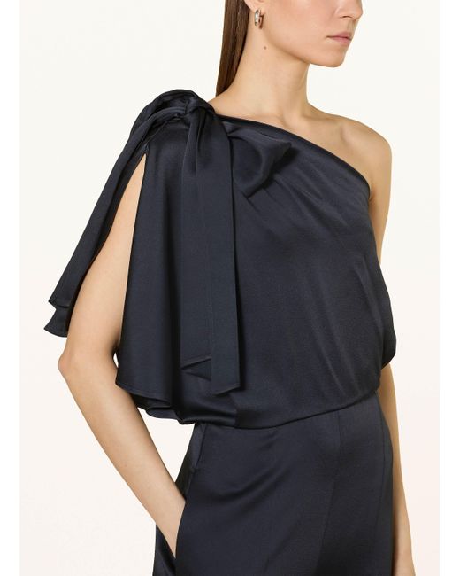 Boss Blue One-Shoulder-Jumpsuit DEIANA mit Volants und Schluppe