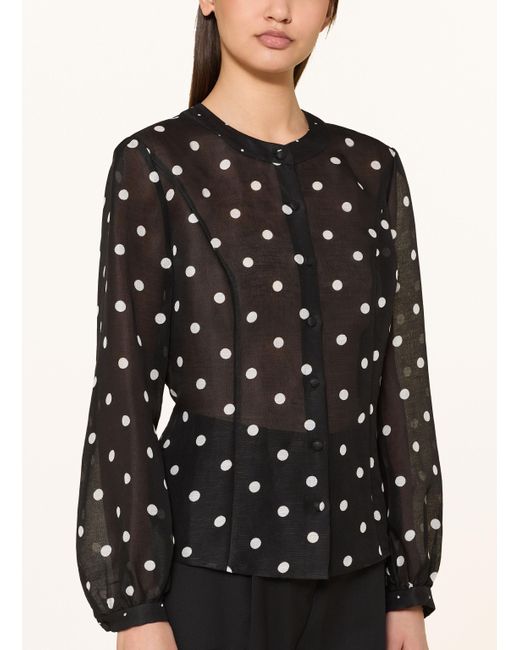 Marc Cain Black Bluse mit Leinen und Seide