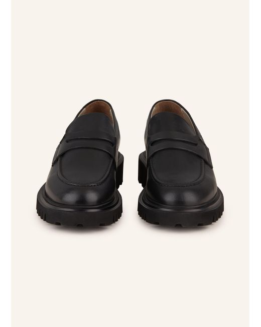 AllSaints Black Penny-Loafer LOLA