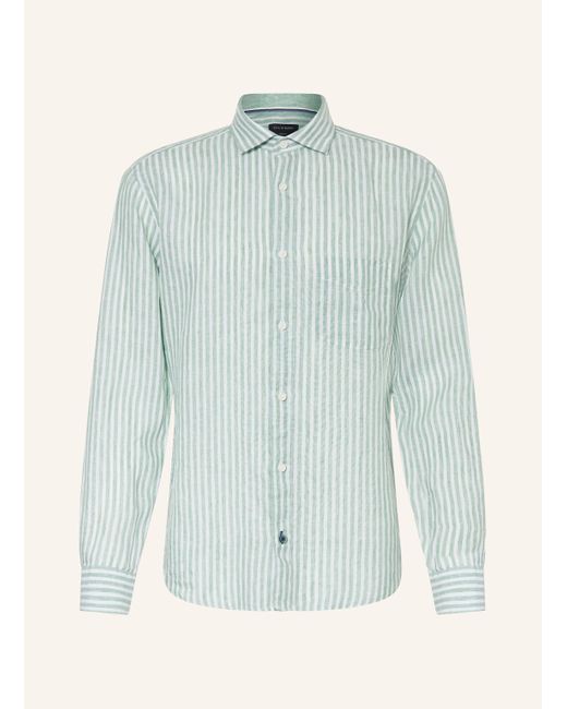 Olymp Leinenhemd Casual regular fit in Blue für Herren