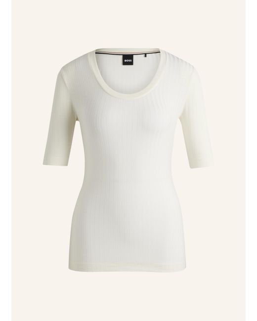 Boss White Casual Top EFFILIE Slim Fit