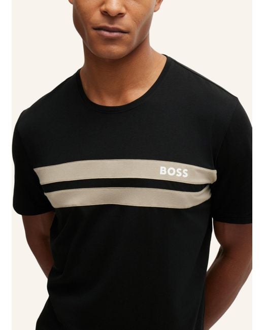 Boss Pyjama-Oberteil BALANCE T-SHIRT RN Regular Fit in Black für Herren