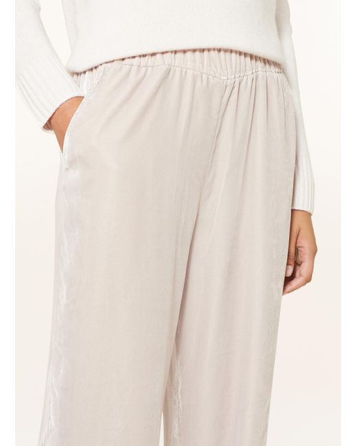 DARLING HARBOUR Natural Marlenehose aus Samt