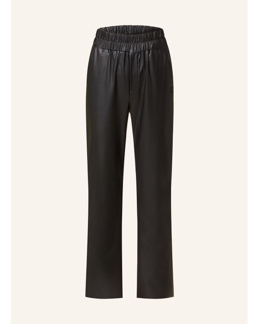 10Days Black Marlenehose in Lederoptik