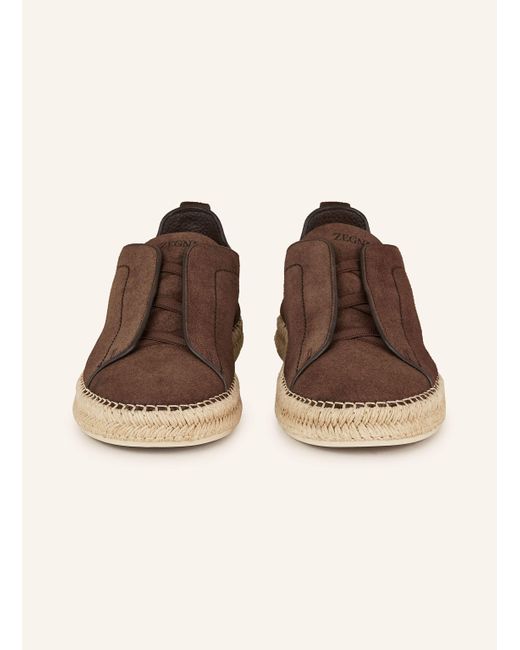 Zegna Slip-on-Sneaker TRIPLE STITCH in Brown für Herren