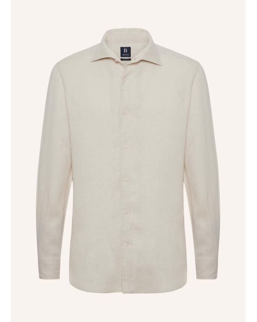 Boggi Leinenhemd Regular Fit in White für Herren