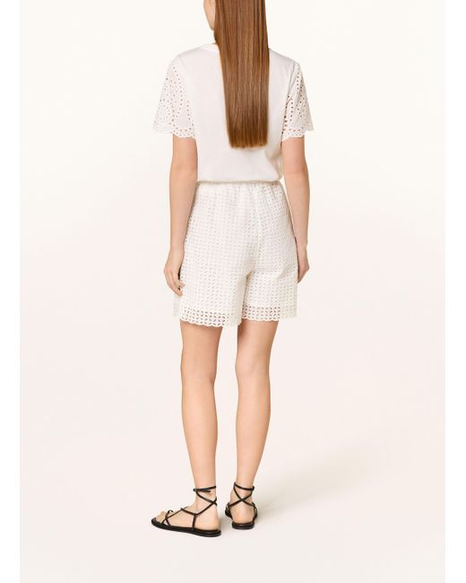 DARLING HARBOUR Natural T-Shirt mit Lochspitze