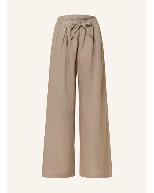 SOSUE Natural Marlenehose JOSY aus Leinen